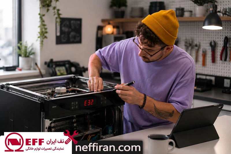 ارور E32 در ظرفشویی نف