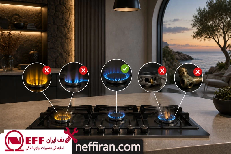 اشتباهات رایج هنگام تنظیم شعله اجاق گاز نف