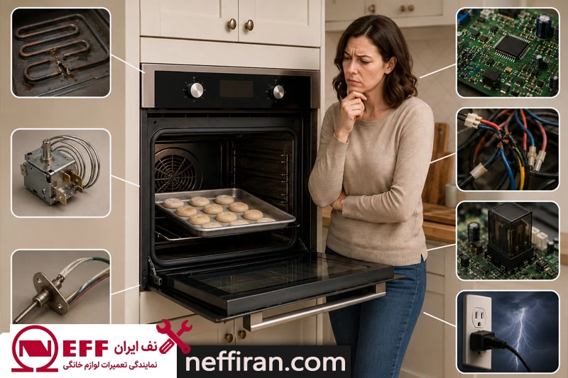 علت های رایج گرم نکردن فر نف