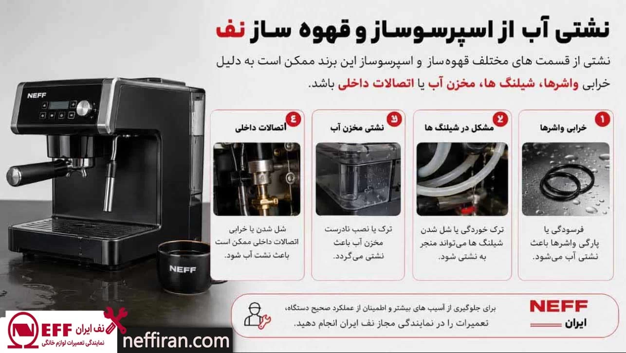 نشتی آب از دستگاه