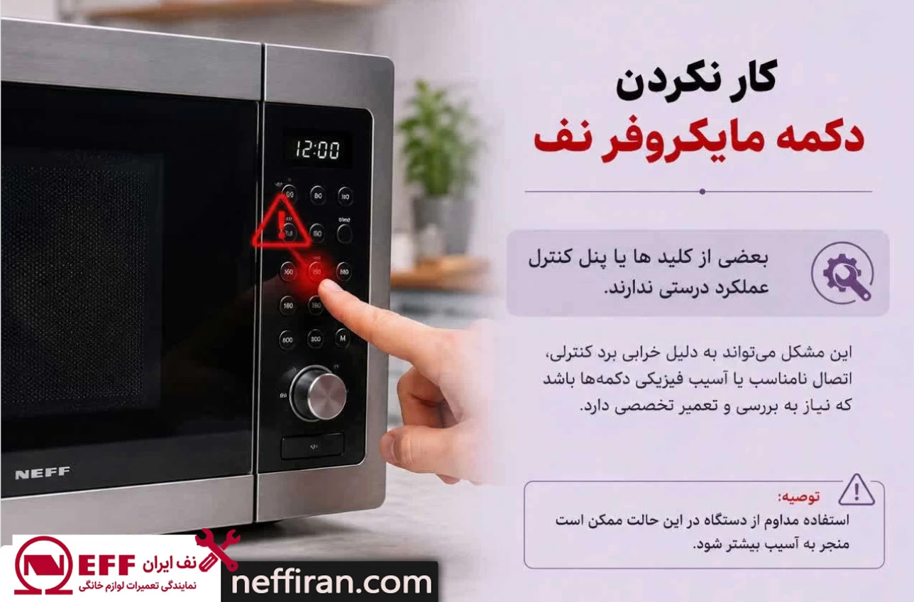 کار نکردن دکمه های مایکروفر نف