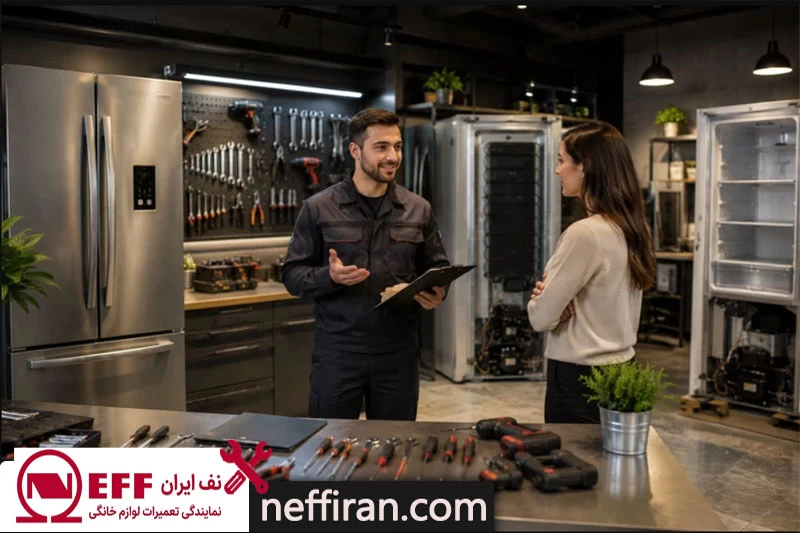 هزینه تعمیر سرد نکردن یخچال نف
