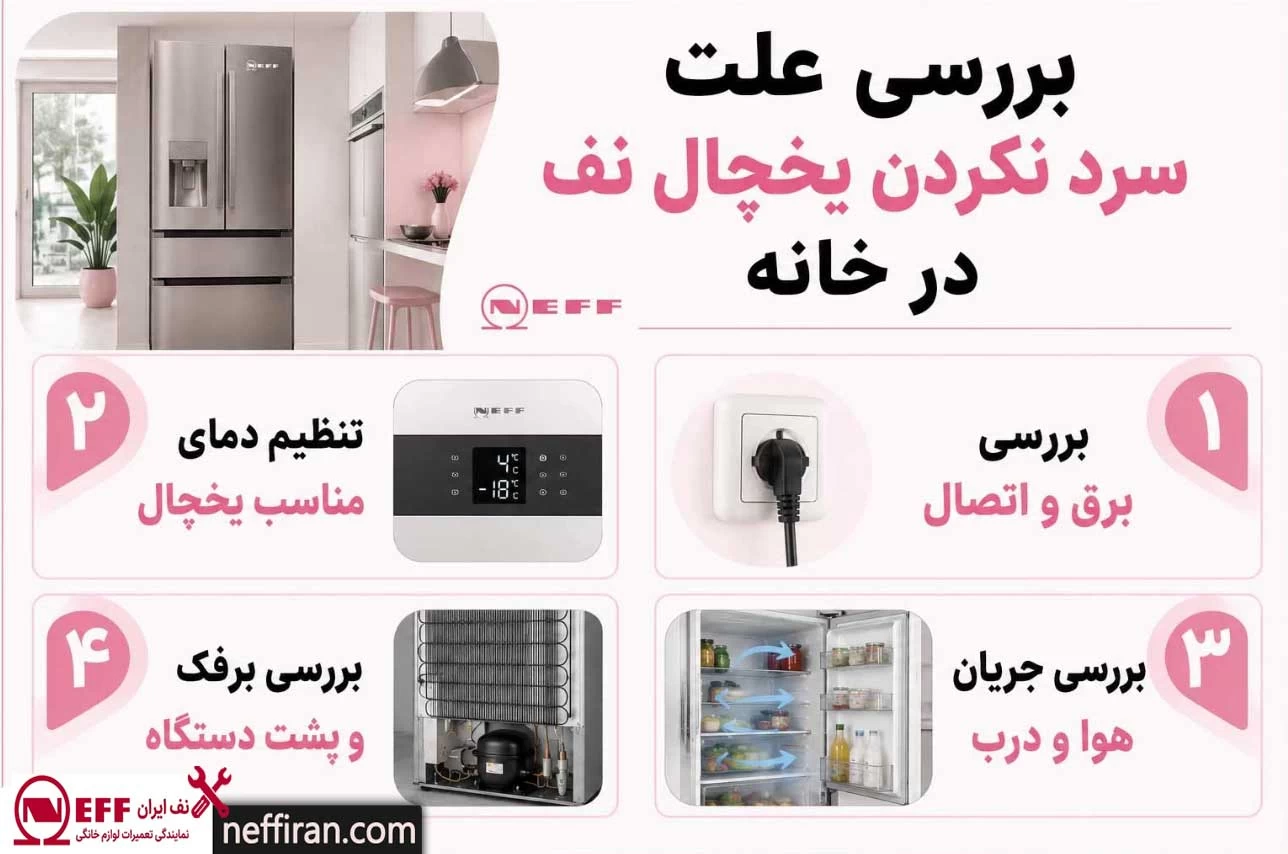 علت سرد نکردن یخچال NEFF