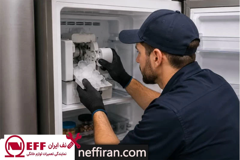 مراحل تعمیر یخساز یخچال نف